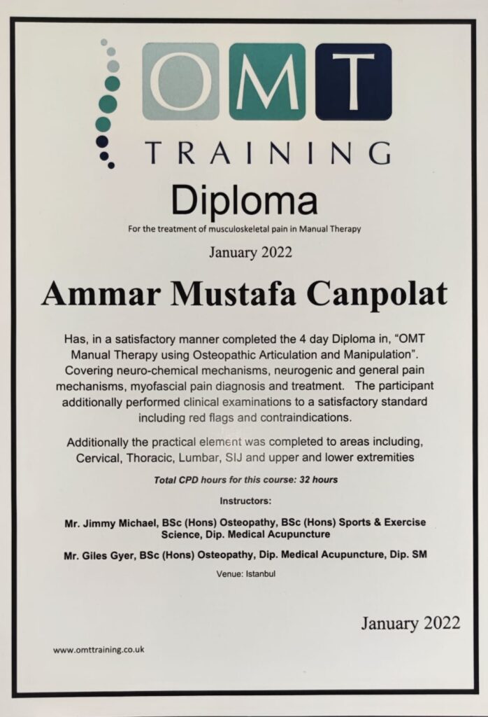 Fizyoterapist Ammar Mustafa Canpolat