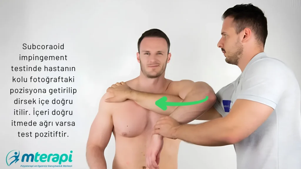 omuz önü ağrısı subcoracoid impingement testi